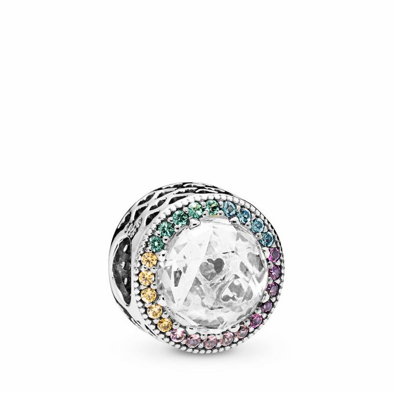 Pandora Multi-color Radiant Hearts Charm - Sterling Silver/Blue/Mixed Stones/Cubic Zirconia - Canada